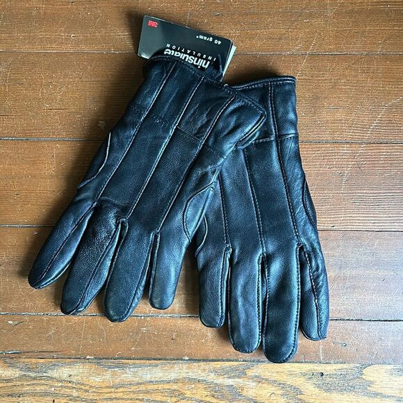 NWT Men’s Vintage KMart L/XL 3M 40 Gram Genuine Leather Gloves. - Picture 1 of 6